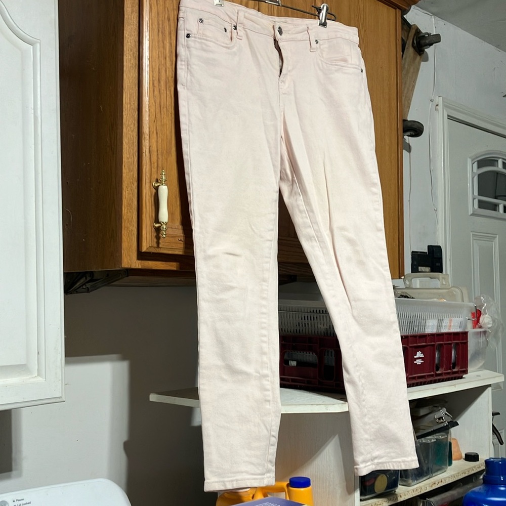 3/$30 EARL JEAN Denim Stretch Jeans Pale Pink Size 10 NEW
